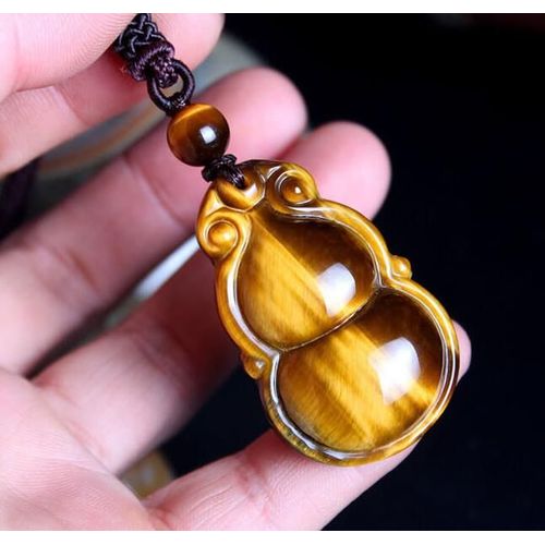 Chaîne En Pierre D'oeil De Tigre Pi Xiu, Pendentif De Tête De Guanyin, Chaîne De Pull, Collier De Sécurité, Vente En Gros
