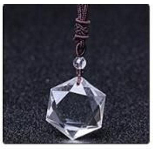 Collier Pendentif Obsidienne Noire, Pendentif Étoile De Rongde, Bijoux Porte-Bonheur En Cristal Avec Corde Gratuite, Livraison Directe