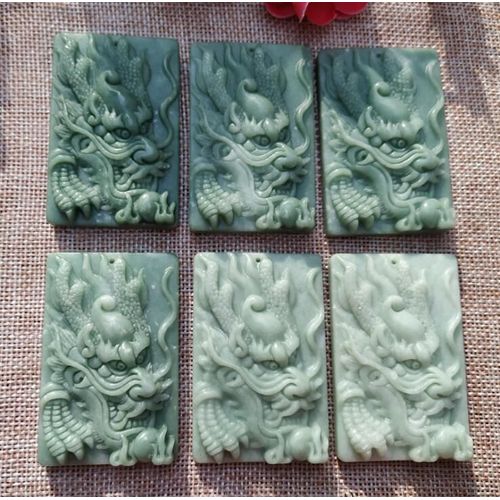 Pendentif Dragon En Jade Vert, Style Tendance, Joli Pendentif En Cristal Vert, Sculpté, Guérison, Livraison Gratuite