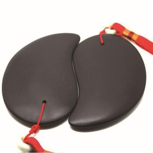 Peigne De Massage D'acupuncture, Pierre Si Bin Naturelle, Noire, Bian, Guasha, Collier De Soins De Santé