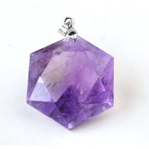 Pendentif En Pierre De Cristal Naturel Violet, Pendentif Carré En Pierre Violette, Pendule, Spirituel, Cristaux D'énergie, Charme