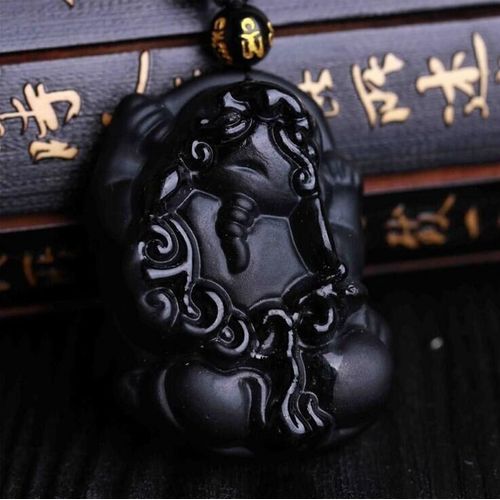 Collier En Obsidienne Noire Naturelle Sculptée Pixiu, Pendentif Porte-Bonheur, Perles Libres, Bijoux En Cristal, Nouvelle Mode