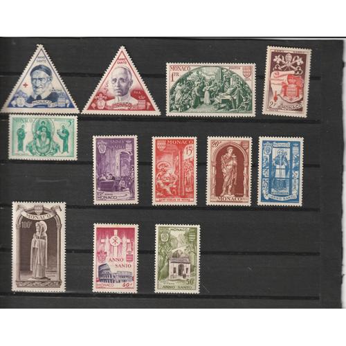 12 Timbres De Monaco Année 1951