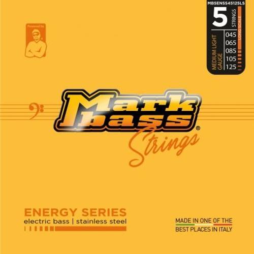 Markbass Mb5enss45125ls - Jeu 5 Cordes Energy Series Basse Électrique - Stainless Steel 45-125