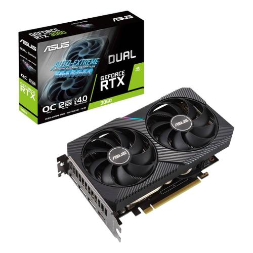 Carte Graphique - ASUS - RTX 3060 - 12Go - GDDR6 - PCIe 4.0 - HDMI / 3 x DP (90YV0GB2-M0NA10)