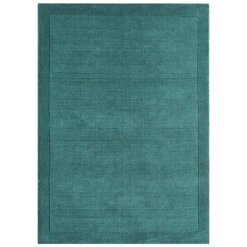 Tapis Uni Pure Laine Tufté Candy 80x150 Cm Bleu Lagon - Novatrend
