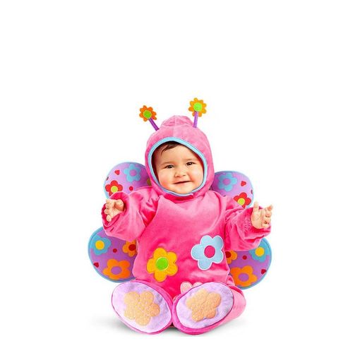Costume Papillon Fuchsia Avec Des Ailes Et Capot Bébé