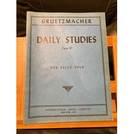 Gruetzmacher Daily Studies Études Journalières Partition Violoncelle Opus 67 Imc