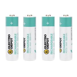 4 Piles Batteries Rechargeables AAA LR03 LR3 2700 mAh 1,2V Accu Ni