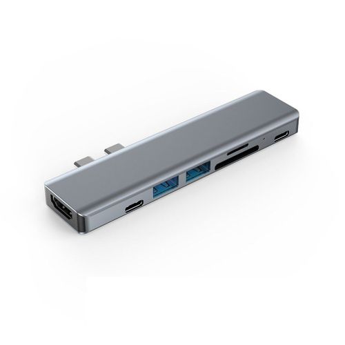 Adaptateur USB 3.1 de Type C vers HDMI 7 en 1, Hub avec lecteur TF SD, PD, pour MacBook Pro/Air 3.0 ? 2018