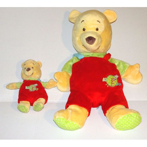 Peluche Winnie L'ourson Range Pyjama 55 Cm + Doudou Winnie 22 Cm Disney Nicotoy Decors Identique