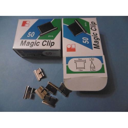 Boite De 50 Pinces Magic Clip 16mm Jpc 750911 Lot De 2 Boites