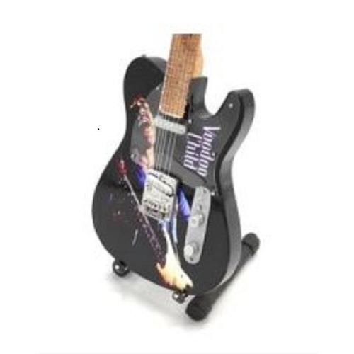 Decoration Guitare Miniature 22 Cm Avec Son Chevalet Tribute Jimi Hendrix Voodoo