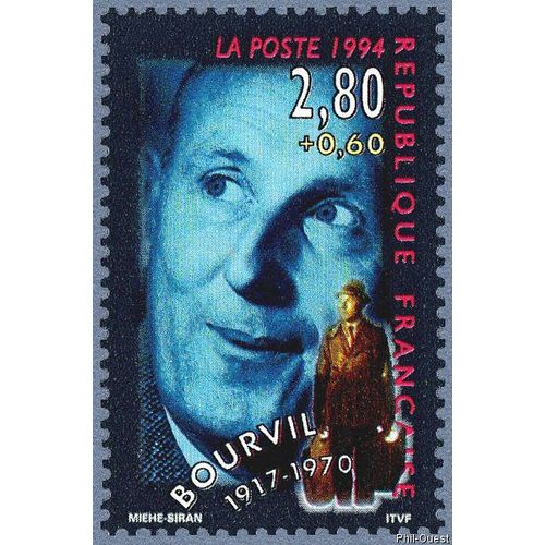 Timbre De 1994 De La Scène À L'écran Bourvil 1917-1970 2900