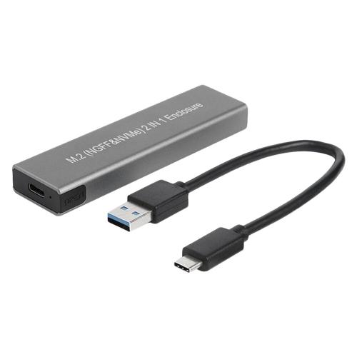 Disque dur SSD M.2 NVME SATA Type C, boîtier externe USB, clé M/B, pour PC, ordinateur portable