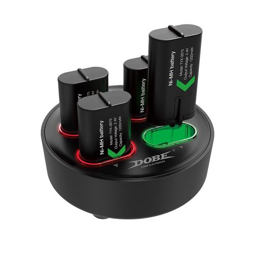 Station De Charge Pour Manette De Jeu 4 En 1, Pour Contrôleur Xbox One/Série, Chargeur De Batterie 1200mah, Accessoires De Station D'alimentation