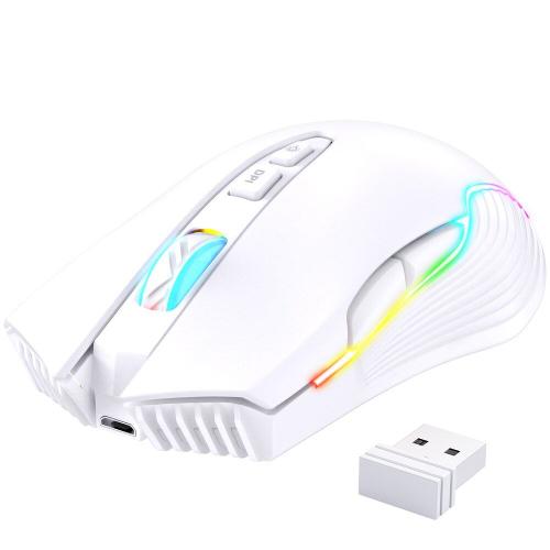 souris de jeu sans fil CW905, 5 couleurs rvb, LED 6 DPI réglables, USB, pour ordinateur de bureau et portable