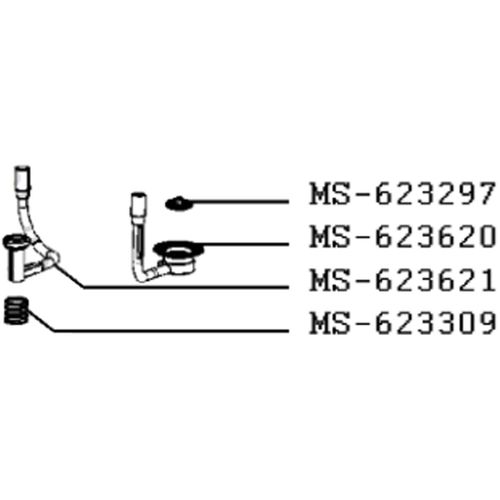 Tuyau de débitmètre (repère MS-623621) Cafetière Expresso (MS-623621 MS-624416 MAGIMIX KRUPS)