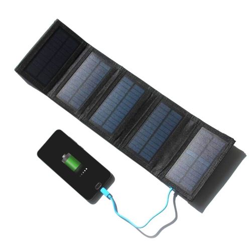 Mini Chargeur Solaire Portable Flexible, Panneau De Charge, Interface Usb Cc, Sortie Pour Recharge De Batterie De Téléphone Portable