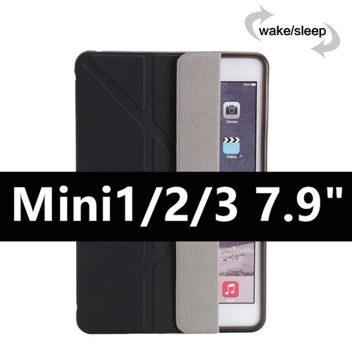 Coque Souple En Silicone Pour Ipad Mini 4, Mini 3, 2, 1, 5, 2019, 7.9 Pouces, Avec Transformateurs En Cuir Pu