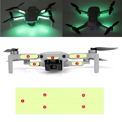 Nouveaux Autocollants Lumineux Fluorescents Pour Drones Dji Mavic Mini / Mini 2, Accessoires De Vol De Nuit, 2 Pièces-Générique