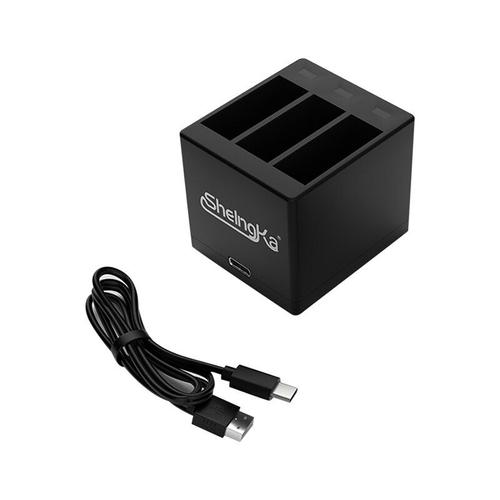Chargeur USB à trois Ports pour caméra de sport GoPro, Hero 8 7 6 5, caméra noire, chargeur de batterie avec câble USB