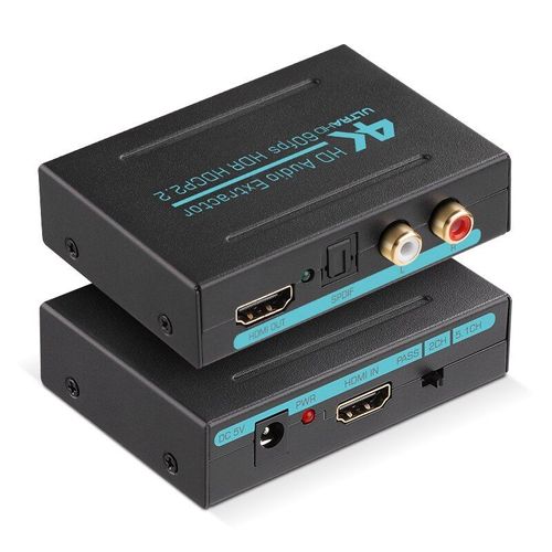 Extracteur Audio HD, Compatible HDMI, séparateur SPDIF optique, prise en charge de l'adaptateur convertisseur Audio 4K 120Hz