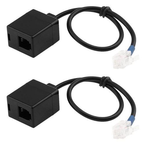 Câble séparateur adaptateur RJ9, Extension 4P4C de la prise à la prise pour câble téléphonique AVAYa, 0.25M, 2 pièces