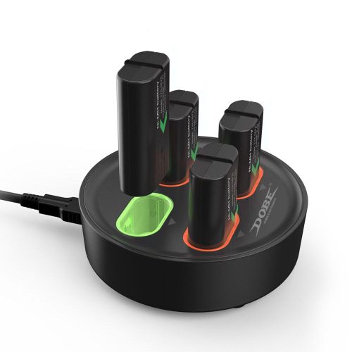 Station De Charge Pour Manette De Jeu 4 En 1, Pour Contrôleur Xbox One/Série, Chargeur De Batterie 1200mah, Accessoire De Station D'alimentation Noir