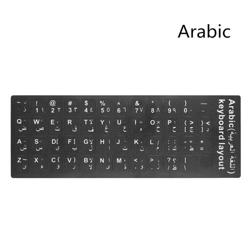autocollants de disposition de clavier pour ordinateur portable, Alphabet arabe, allemand, russe, français, japonais, espagnol, hébreu, italien, anglais