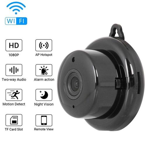 Mini caméra Wifi 1080p sans fil, Vision nocturne, détection de mouvement et bouton d'alarme, vidéo bidirectionnelle, moniteur de mouvement, sécurité à domicile, livraison directe