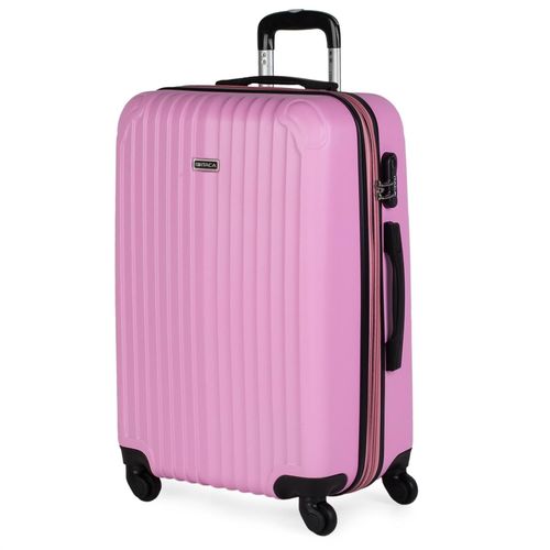 Valise Trolley 66 Cm En ABS. Rigide Et Légère. Poignée Télescopique, 2 Anses Rétractables, 4 Roues. Taille Moyenne. Cadenas À Combinaison T71560
