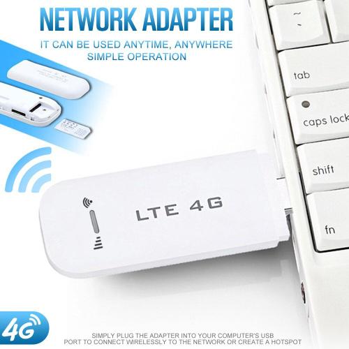 Offre Spéciale! Adaptateur Modem USB 4G LTE, carte réseau sans fil, universel, routeur WiFi, blanc