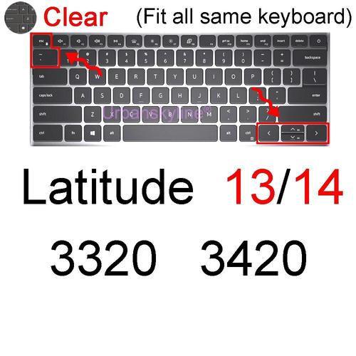 Housse De Protection Pour Clavier Dell Latitude 14 13, 2 En 1, Film De Protection En Silicone, Accessoires, 7520, 9510, 3190, 3310, 3390, 9520