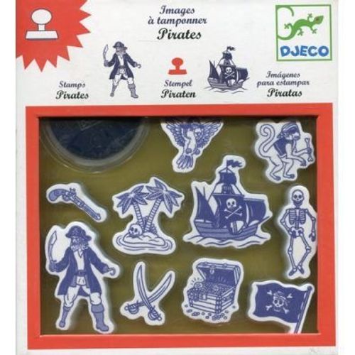 Images À Tamponner - Thème Pirate - 10 Tampons + 1 Encreur