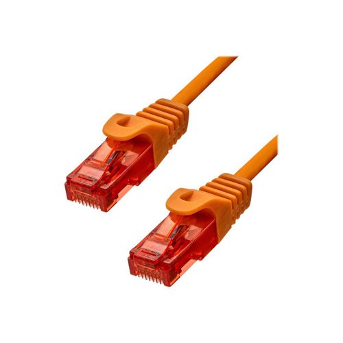 ProXtend - Cordon de raccordement - RJ-45 (M) pour RJ-45 (M) - 30 cm - 6 mm - UTP - CAT 6 - sans halogène, sans crochet, bloqué - orange