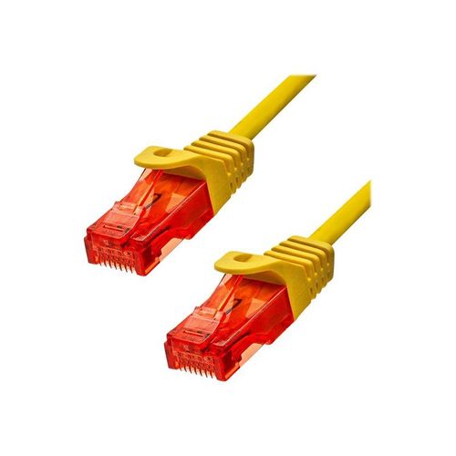ProXtend - Cordon de raccordement - RJ-45 (M) pour RJ-45 (M) - 7 m - 6 mm - UTP - CAT 6 - sans halogène, sans crochet, bloqué - jaune