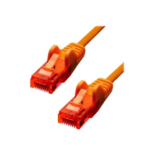 ProXtend - Cordon de raccordement - RJ-45 (M) pour RJ-45 (M) - 30 cm - 5 mm - UTP - CAT 6 - IEEE 802.3af - démarré, sans crochet, bloqué - orange