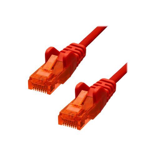 ProXtend - Cordon de raccordement - RJ-45 (M) pour RJ-45 (M) - 30 cm - 5 mm - UTP - CAT 6 - IEEE 802.3af - démarré, sans crochet, bloqué - rouge