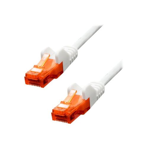 ProXtend - Cordon de raccordement - RJ-45 (M) pour RJ-45 (M) - 30 cm - 5 mm - UTP - CAT 6 - IEEE 802.3af - démarré, sans crochet, bloqué - blanc