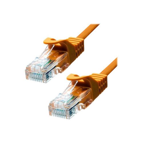 ProXtend - Cordon de raccordement - RJ-45 (M) pour RJ-45 (M) - 30 cm - 5.4 mm - UTP - CAT 5e - IEEE 802.3at - moulé, sans crochet, bloqué - orange