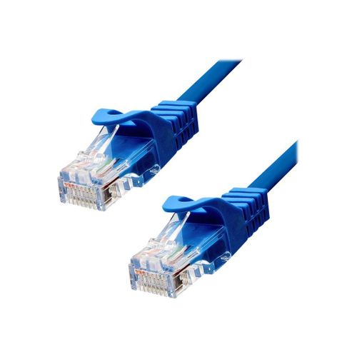 ProXtend - Cordon de raccordement - RJ-45 (M) pour RJ-45 (M) - 7 m - 5.4 mm - UTP - CAT 5e - IEEE 802.3at - moulé, sans crochet, bloqué - bleu