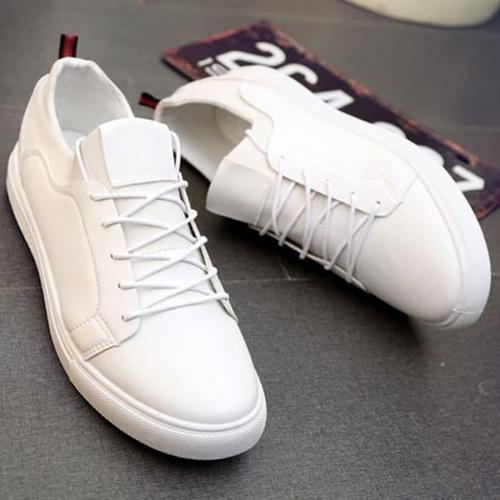 Chaussures Montantes Homme - Blanc - Cuir - Lacets - Loisirs perméable à  l'air - Achat / Vente Chaussures Montantes Homme - Blanc - Cuir - Lacets -  Loisirs perméable à l'air - Cdiscount