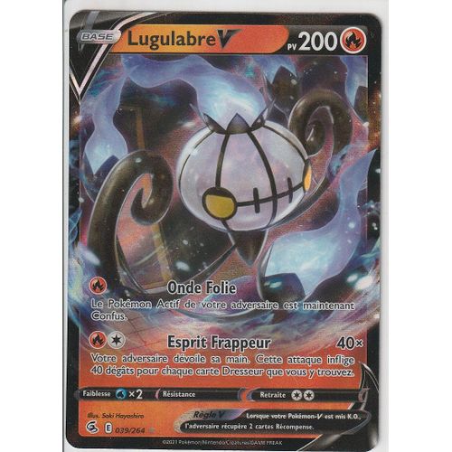 Carte Pokemon - Lugulbra V - 039/264 - Ultra-Rare - Épée Et Bouclier 8 - Poing De Fusion - V.F