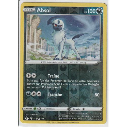 Carte Pokemon - Absol - 164/264 - Holo-Reverse - Épée Et Bouclier 8 - Poing De Fusion - V.F