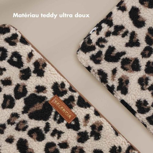 Selencia Pochette ordinateur Teddy 15-16 pouces Leopard