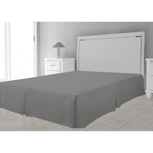 Cache Sommier Microfibre 140x190 Cm Gris