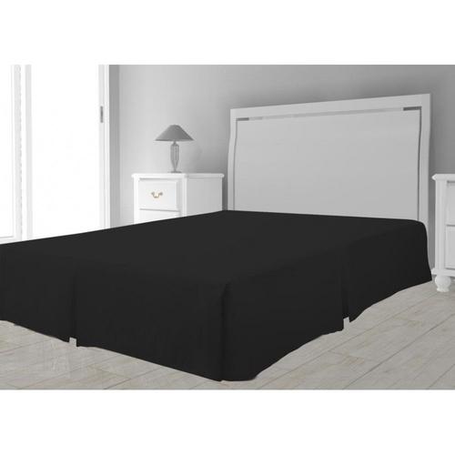 Cache Sommier Microfibre 160x200 Cm Noir