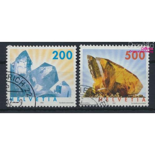 Suisse 1808i Un-1809i Un (Complète.Unusg.) Oblitéré 2002 Minéraux (9634739