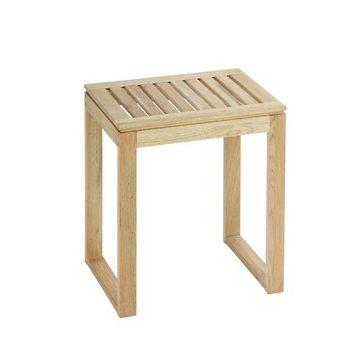 Tabouret De Salle De Bain En Bois Norway - H. 46 Cm - Marron Noix